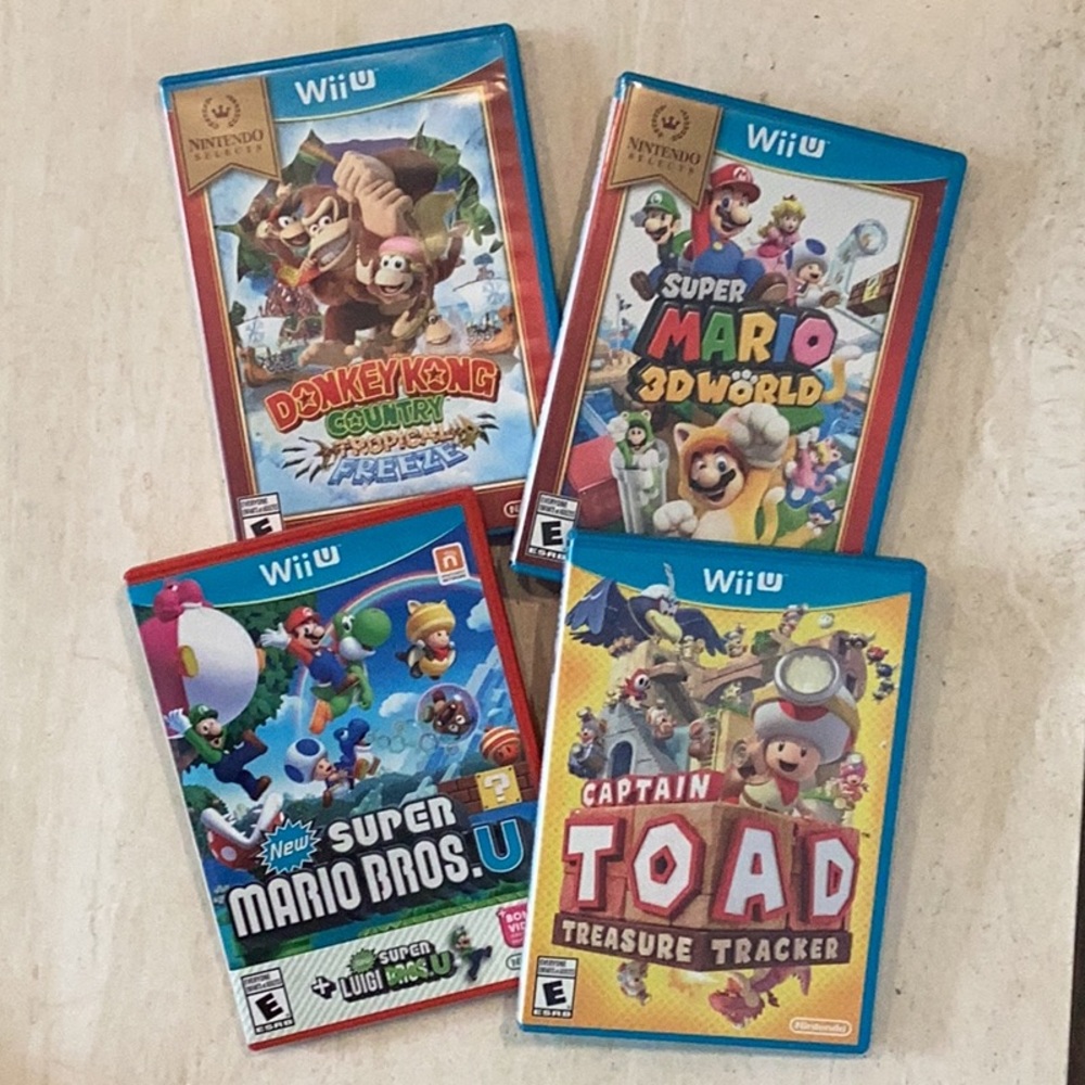 Wii U Games 4 Super Mario Luigi Donkey Kong Toad Mari… Gem